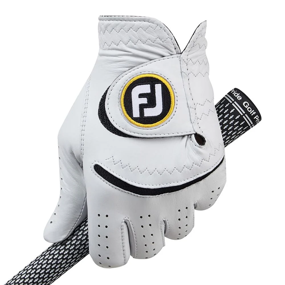 FootJoy Stasof Leather Golf Glove - White Gloves Men XL Left Hand (For Right Handed Golfers)