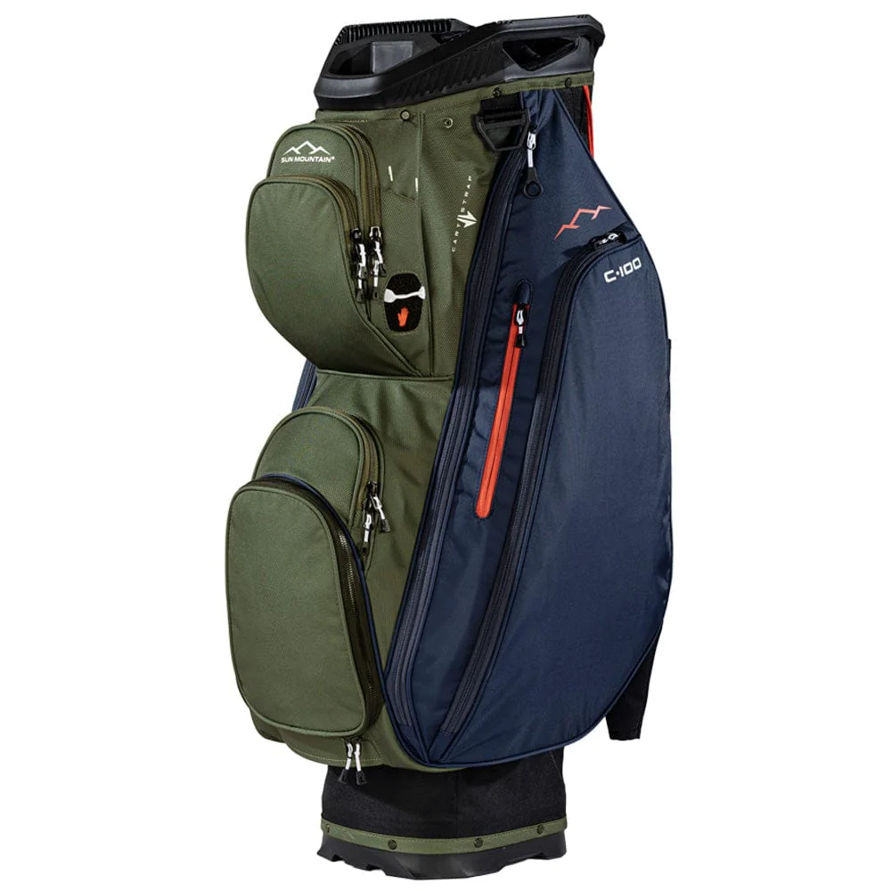 Sun Mountain C100 Cart Bag - Black/Olive/Inferno - Image 6
