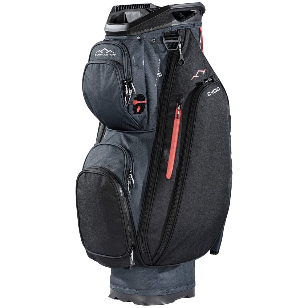 Sun Mountain C100 Cart Bag - Steel/Black/Red