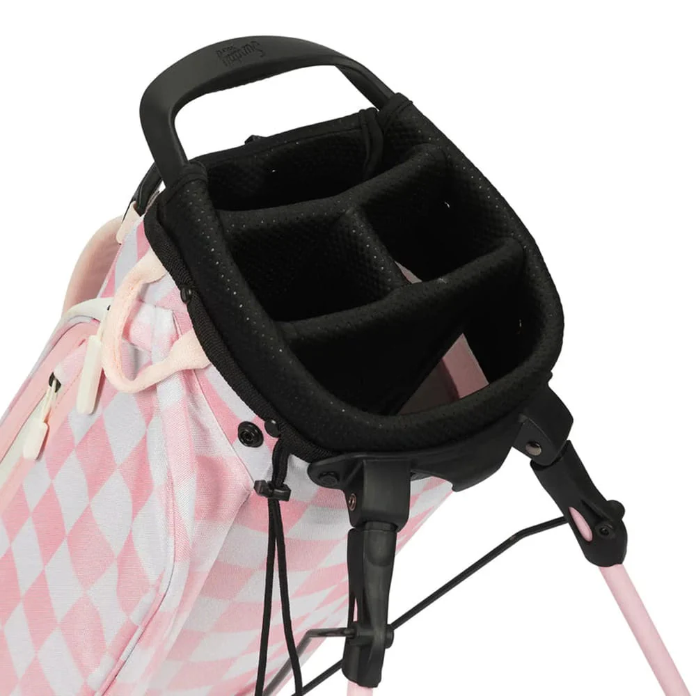 Sunday Golf El Camino Stand Bag - Pink & White Checker - Image 2