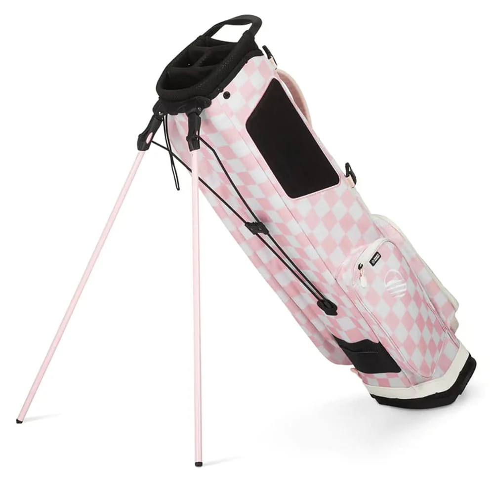 Sunday Golf El Camino Stand Bag - Pink & White Checker - Image 3