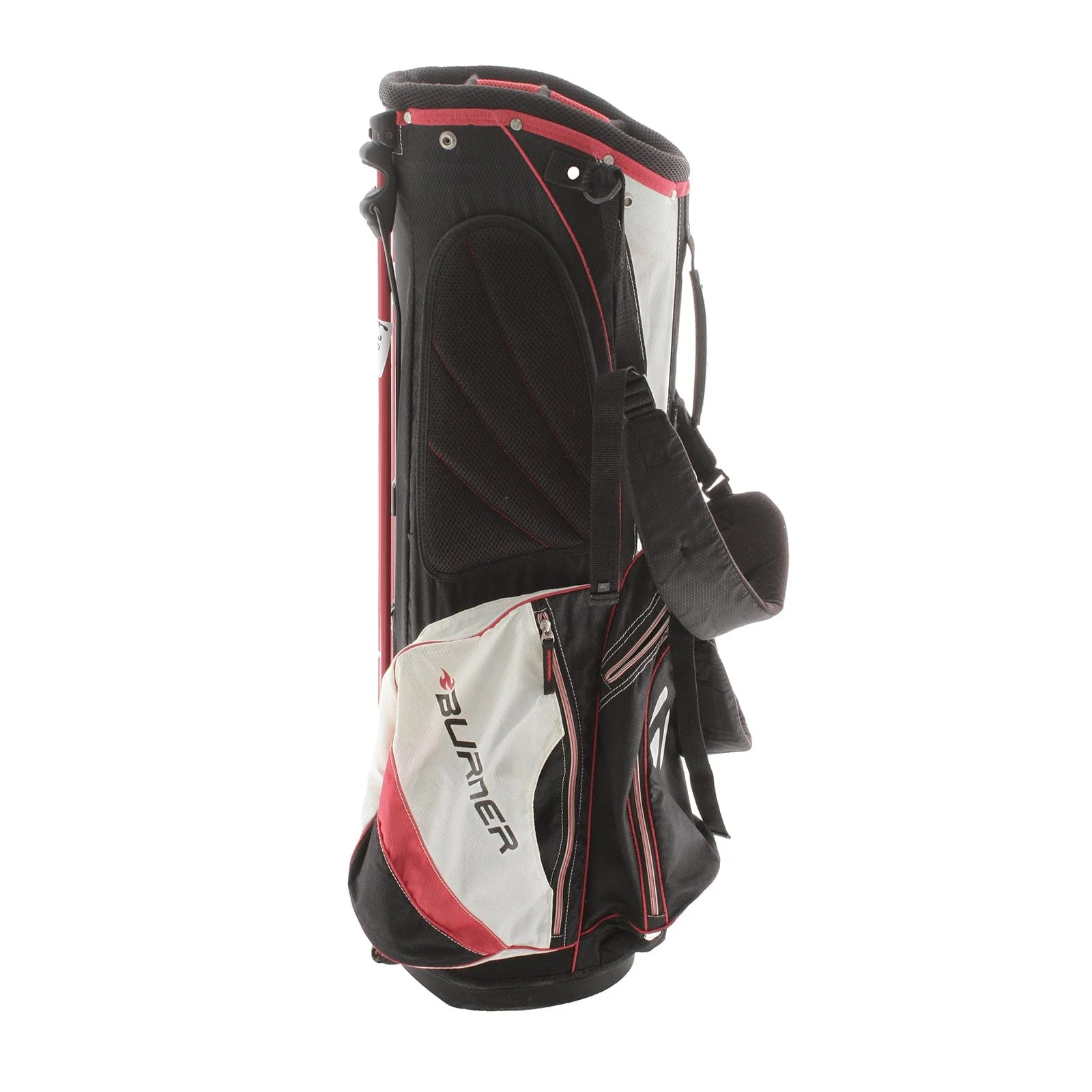TaylorMade Burner Cart Bag - Black/White Red - Image 3