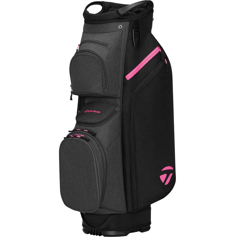 TaylorMade Cart Lite Cart Bag - Black/Grey/Neon Pink