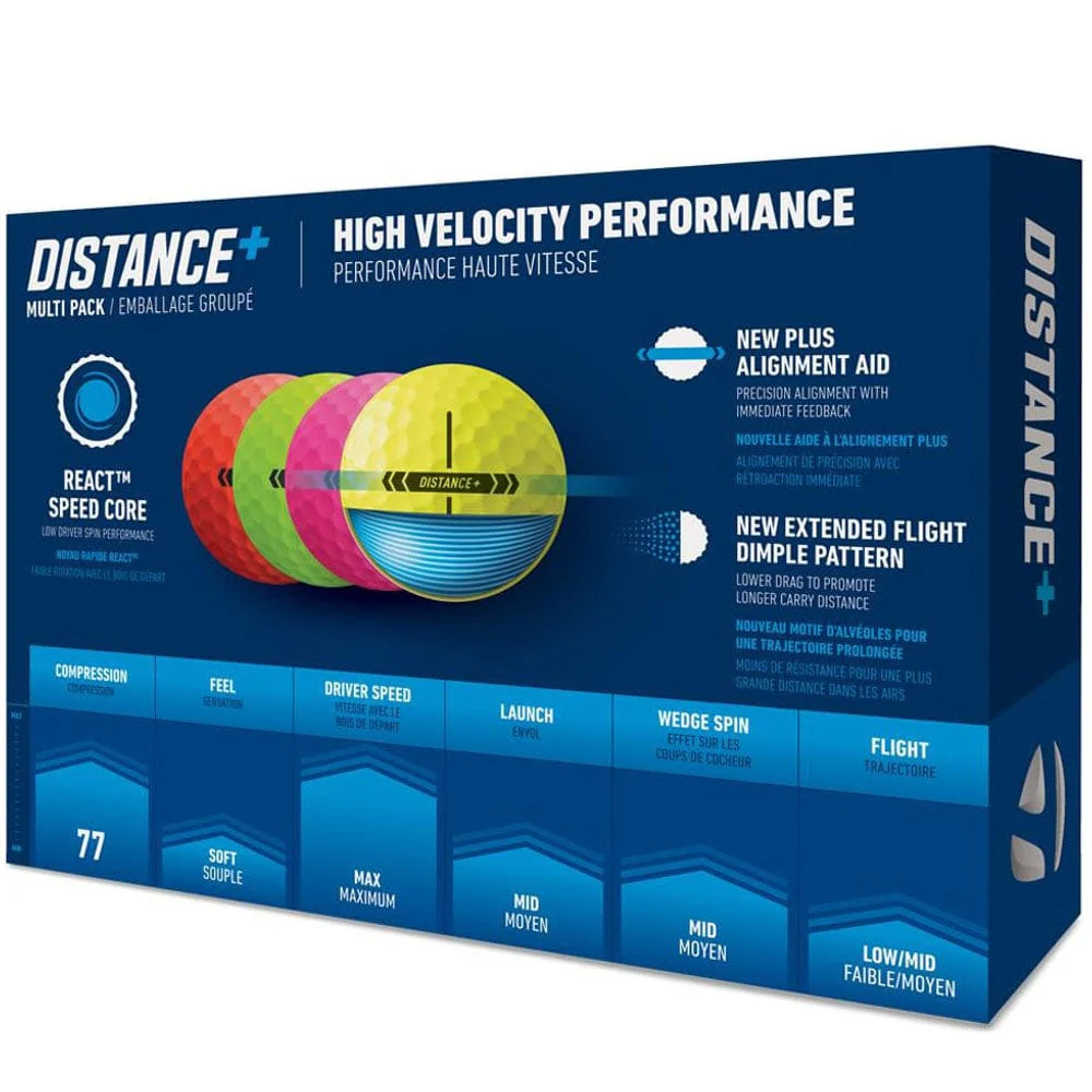TaylorMade Distance+ Golf Balls - Multi - 12 Pack - Image 3