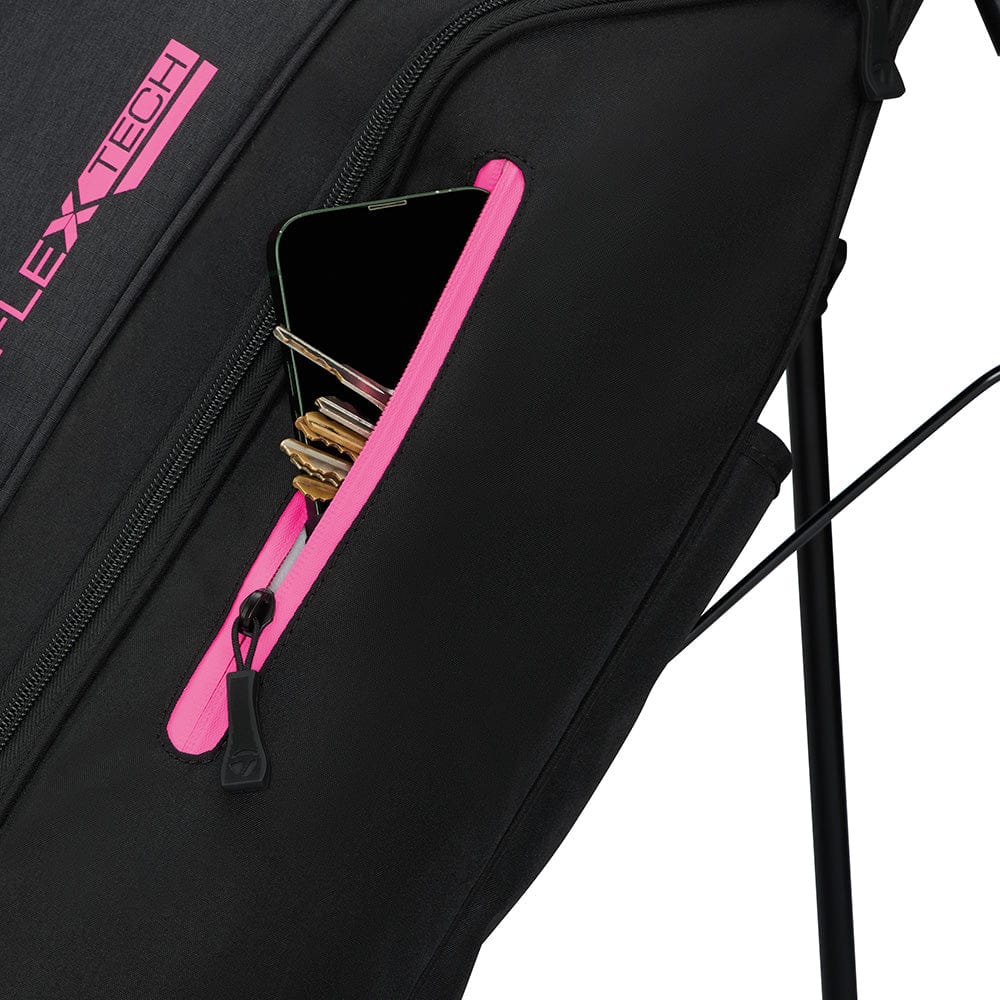 TaylorMade Flextech Stand Bag - Black/Neon Pink - Image 4