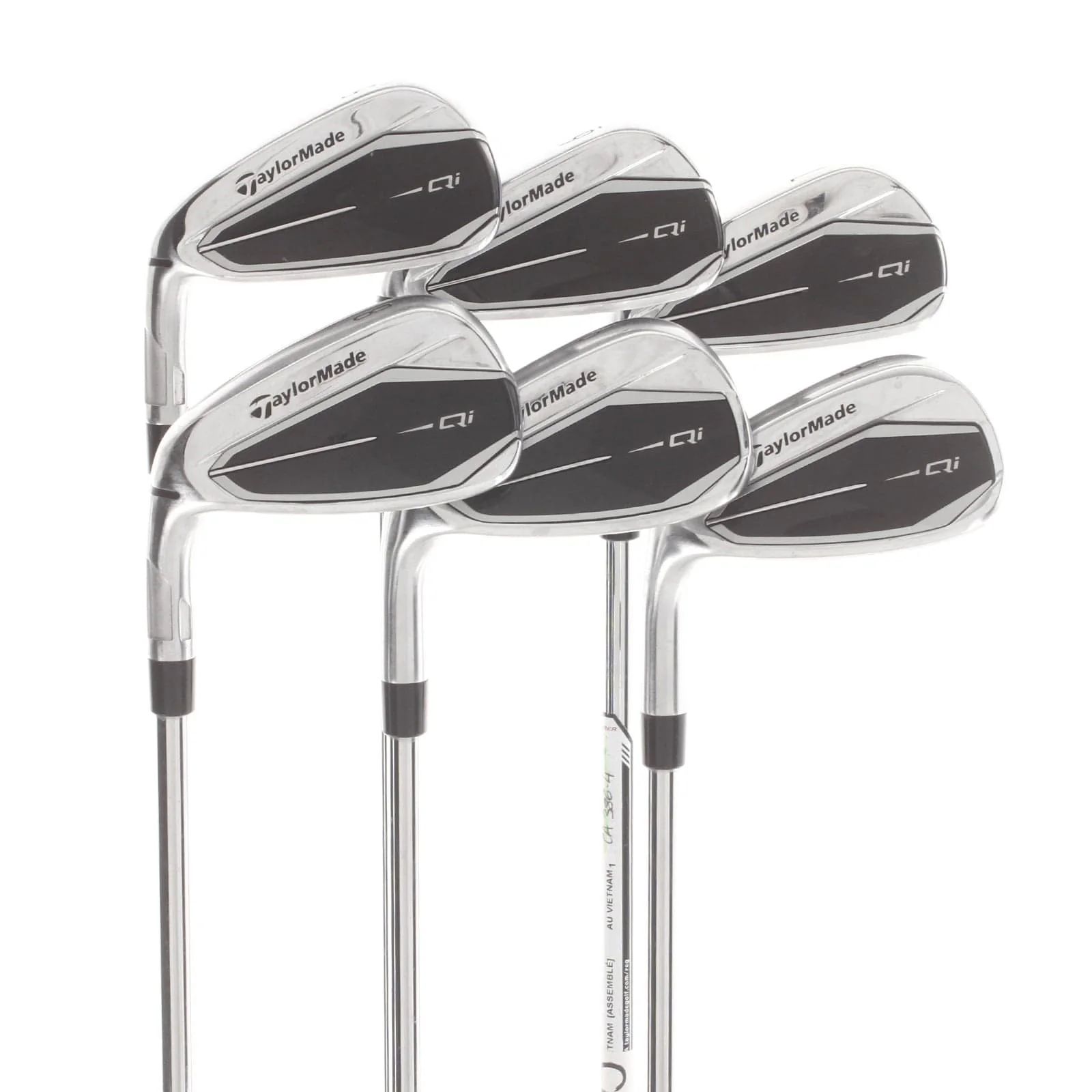 TaylorMade Qi Steel Mens Left Hand Irons 5-PW Regular - KBS Max MT 85