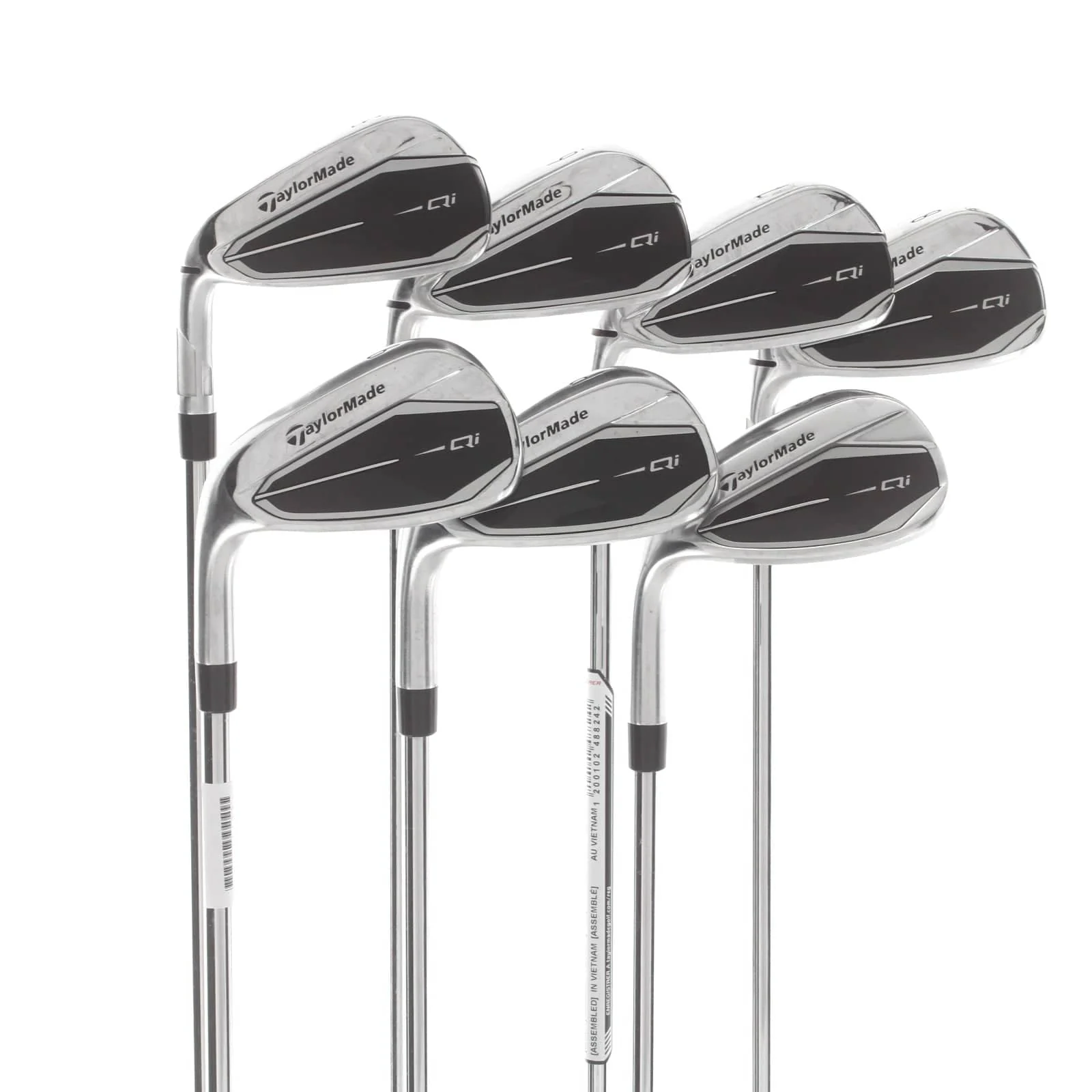 TaylorMade Qi Steel Mens Left Hand Irons 5-SW Regular - KBS Max 85