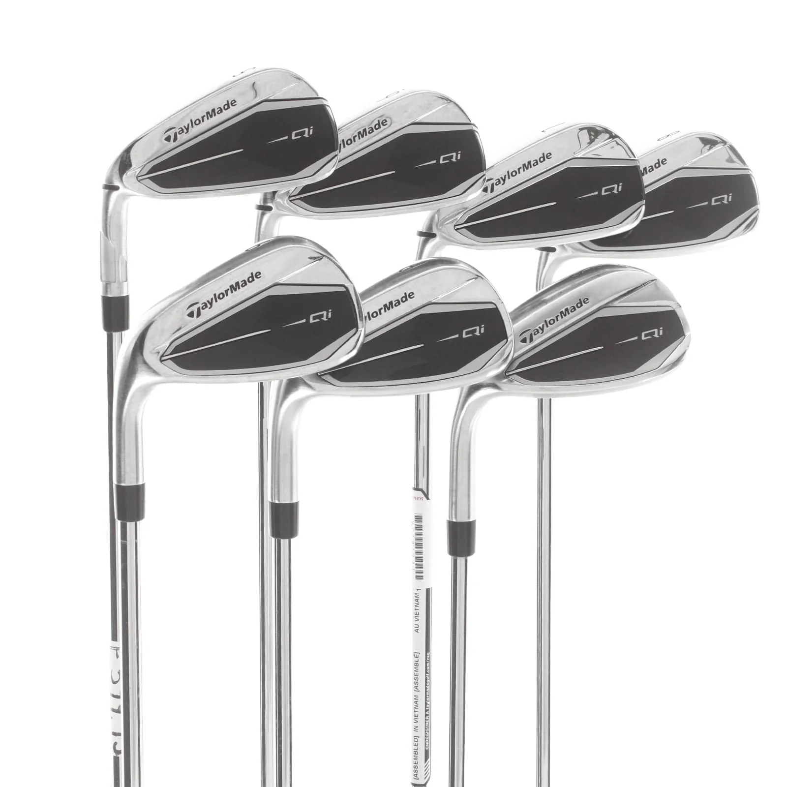 TaylorMade Qi Steel Mens Left Hand Irons 5-SW Regular - KBS Max 85