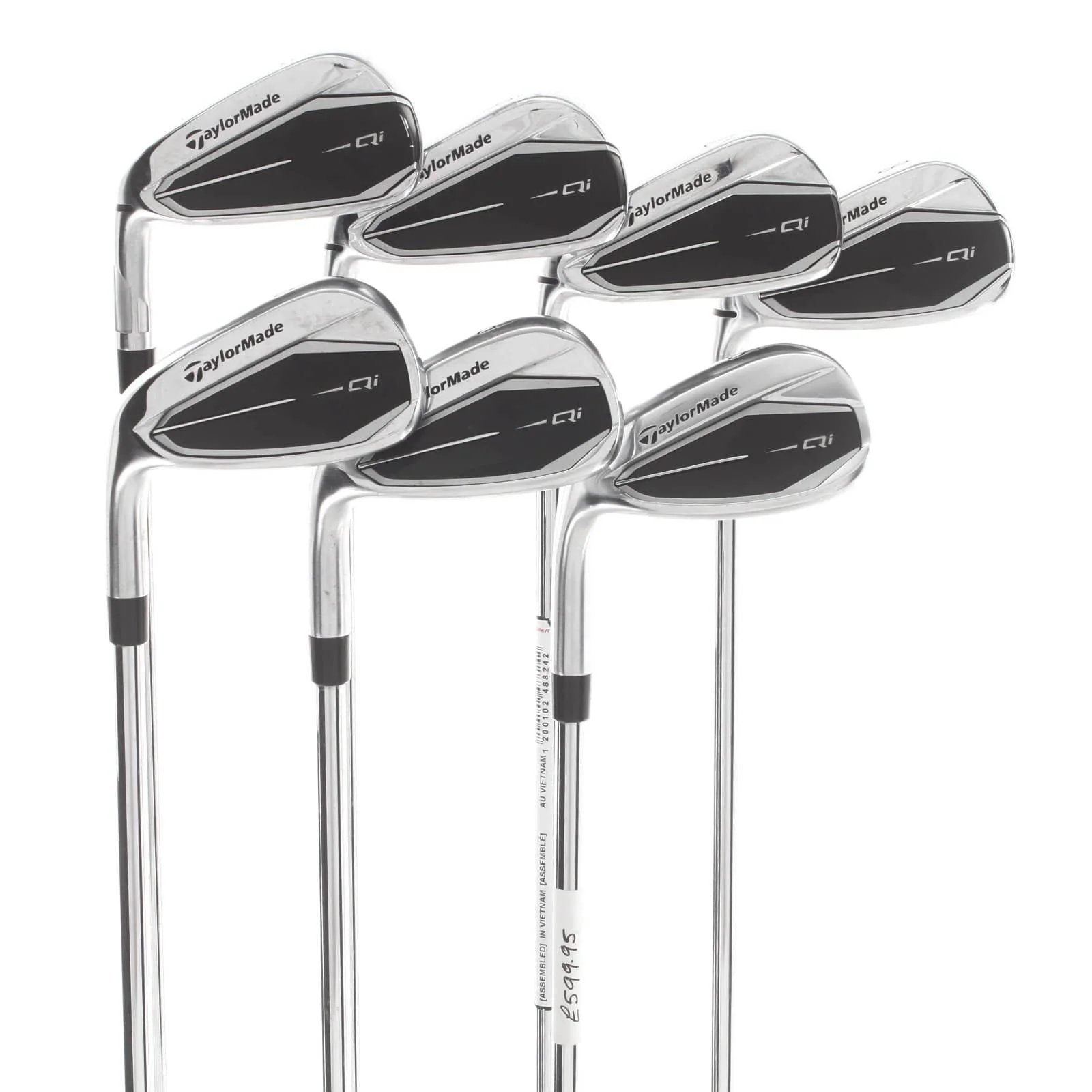 TaylorMade Qi Steel Mens Left Hand Irons 5-SW Regular - KBS Max MT 85