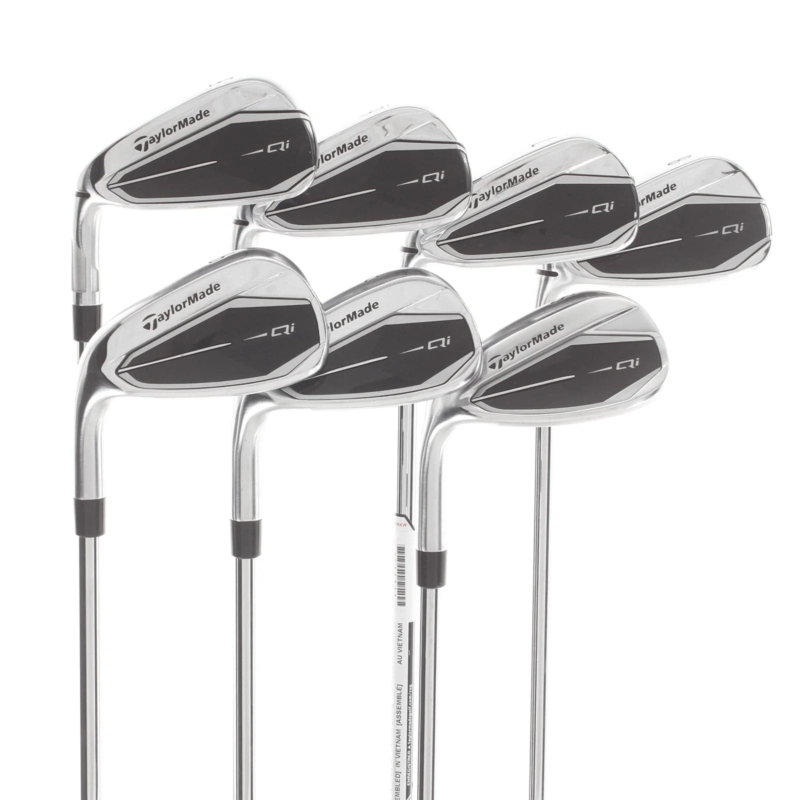 TaylorMade Qi Steel Mens Left Hand Irons 5-SW Regular - KBS Max MT 85