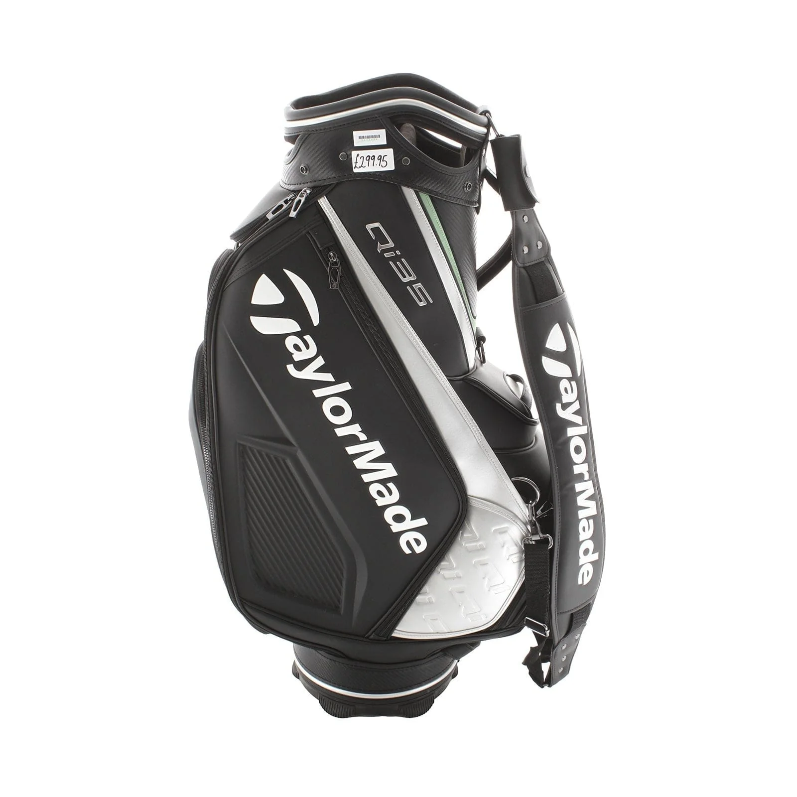 TaylorMade Qi35 Tour Bag - Black/White/Silver/Green - Image 3