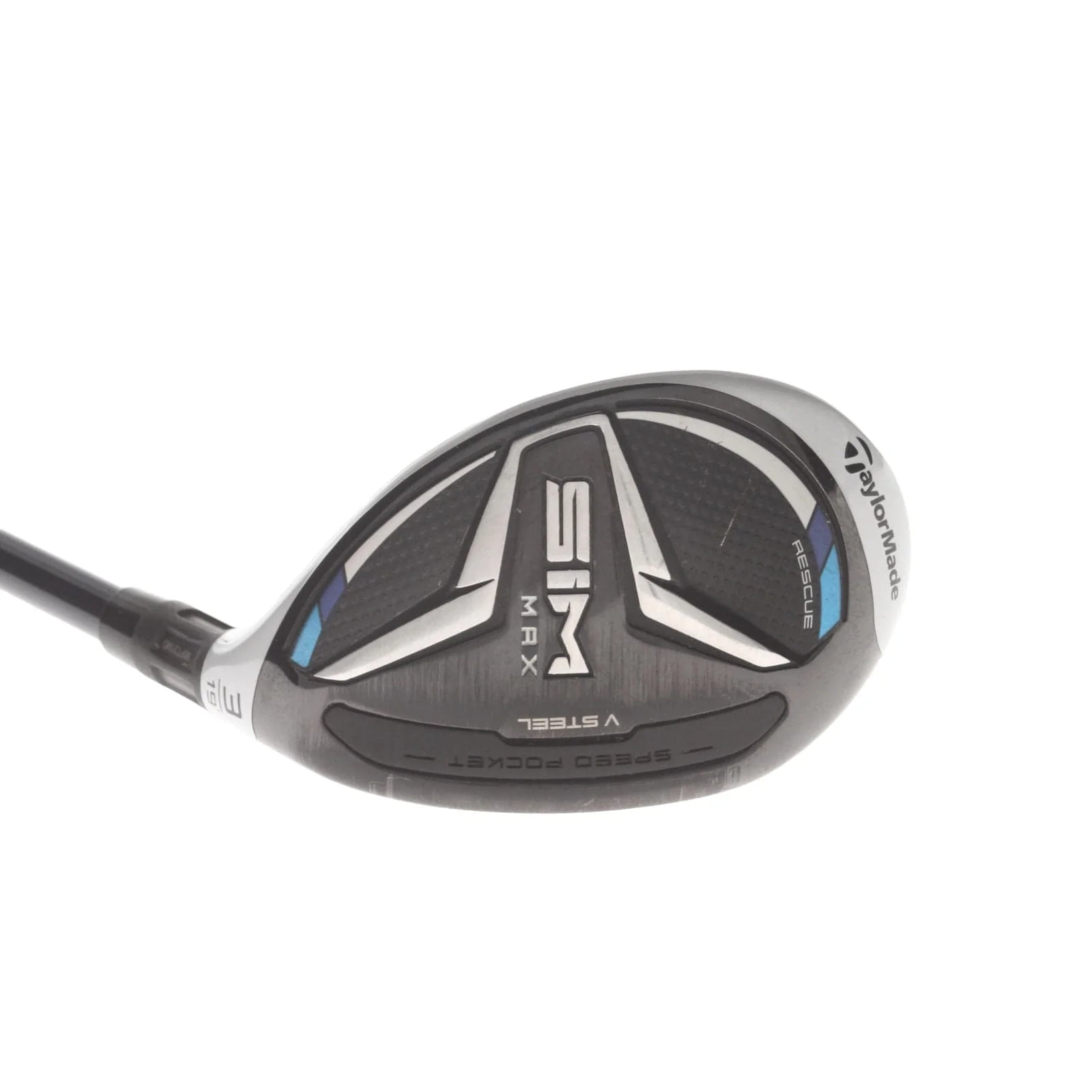 TaylorMade Sim Max Graphite Mens Right Hand 3 Hybrid 19* Stiff - Ventus Blue - Image 2