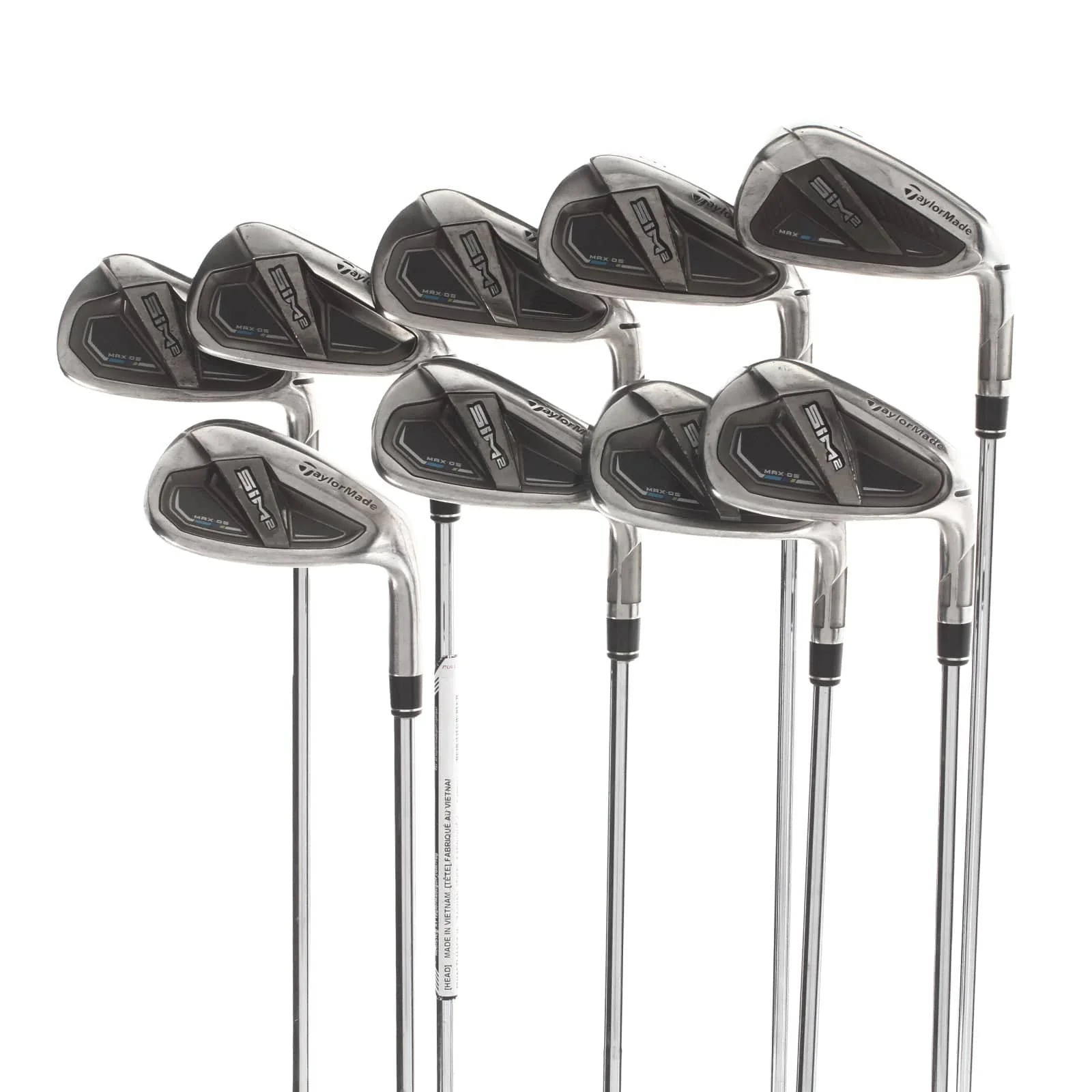 TaylorMade Sim2 Max OS Steel Mens Right Hand Irons 4-SW+GW Regular - KBS Max MT 85