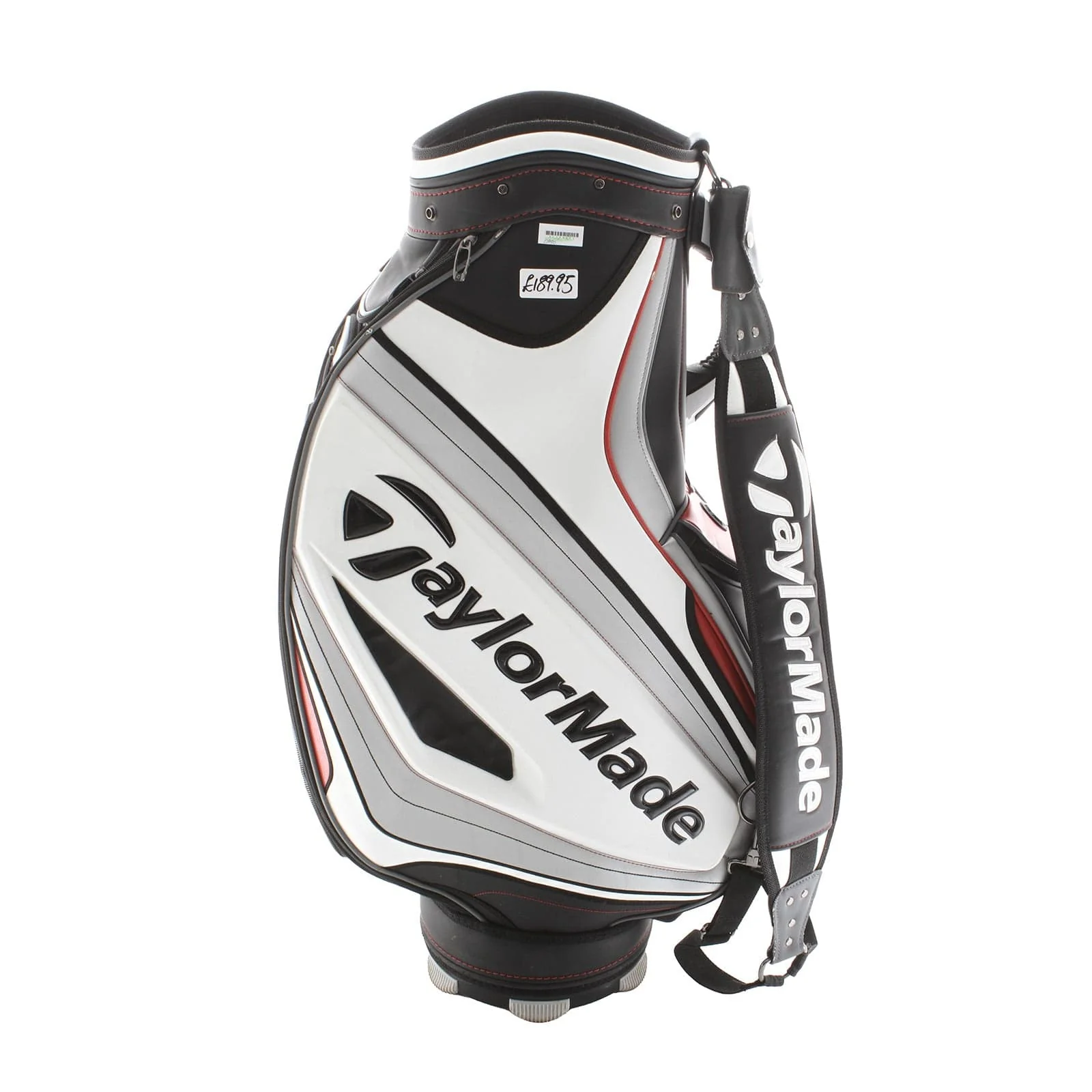 TaylorMade Staff Bag Tour Bag - White/Grey/Black/Red - Image 3