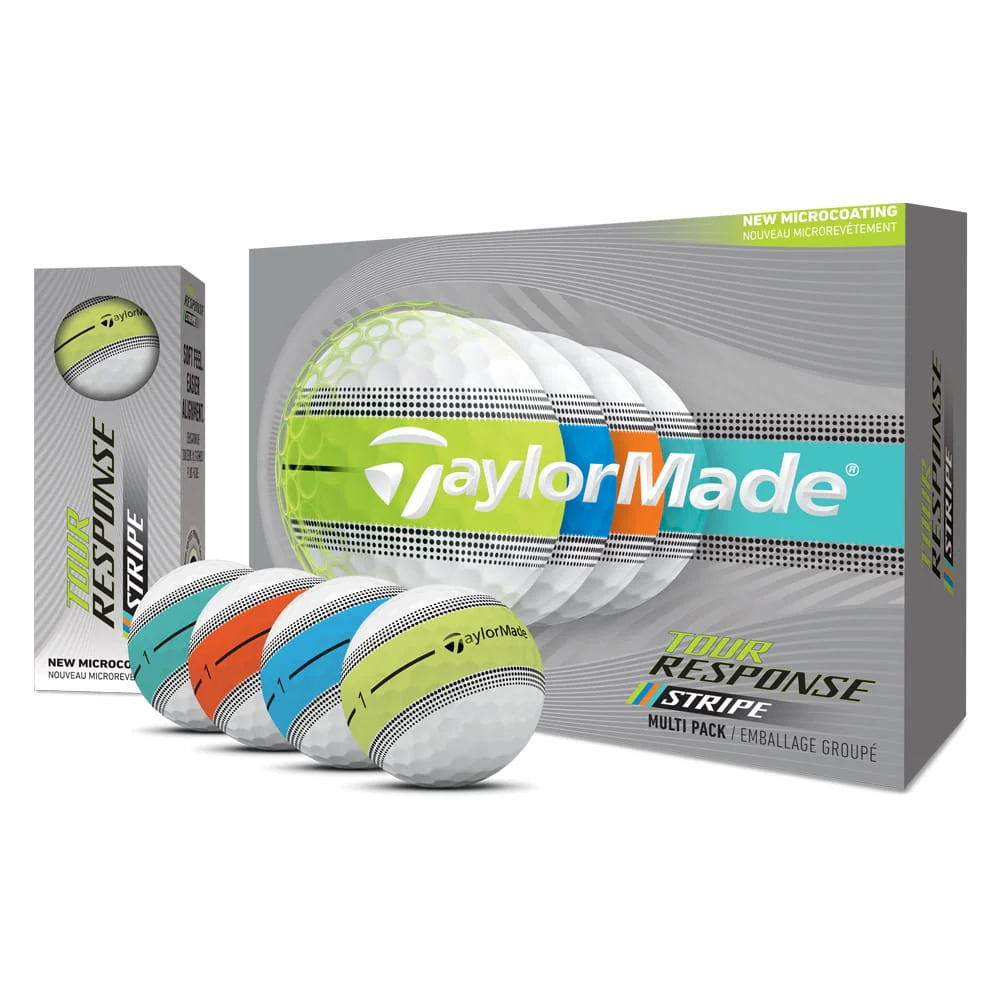 TaylorMade Tour Response Stripe Golf Balls - Multi - 12 Pack - Image 8