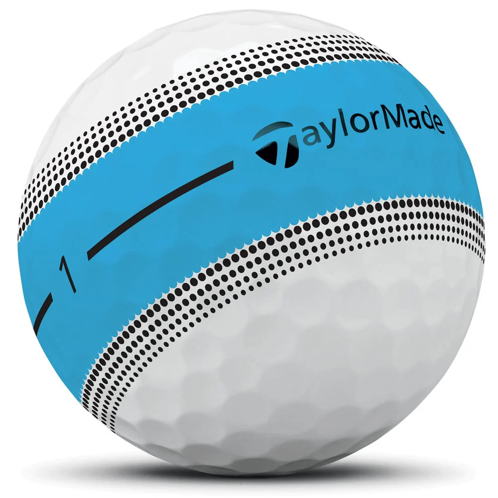 TaylorMade Tour Response Stripe Golf Balls - Neon Blue - 12 Pack - Image 2