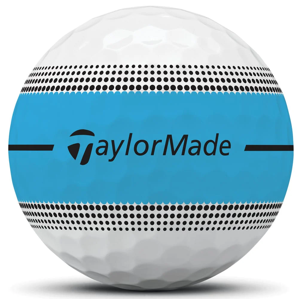 TaylorMade Tour Response Stripe Golf Balls - Neon Blue - 12 Pack - Image 3