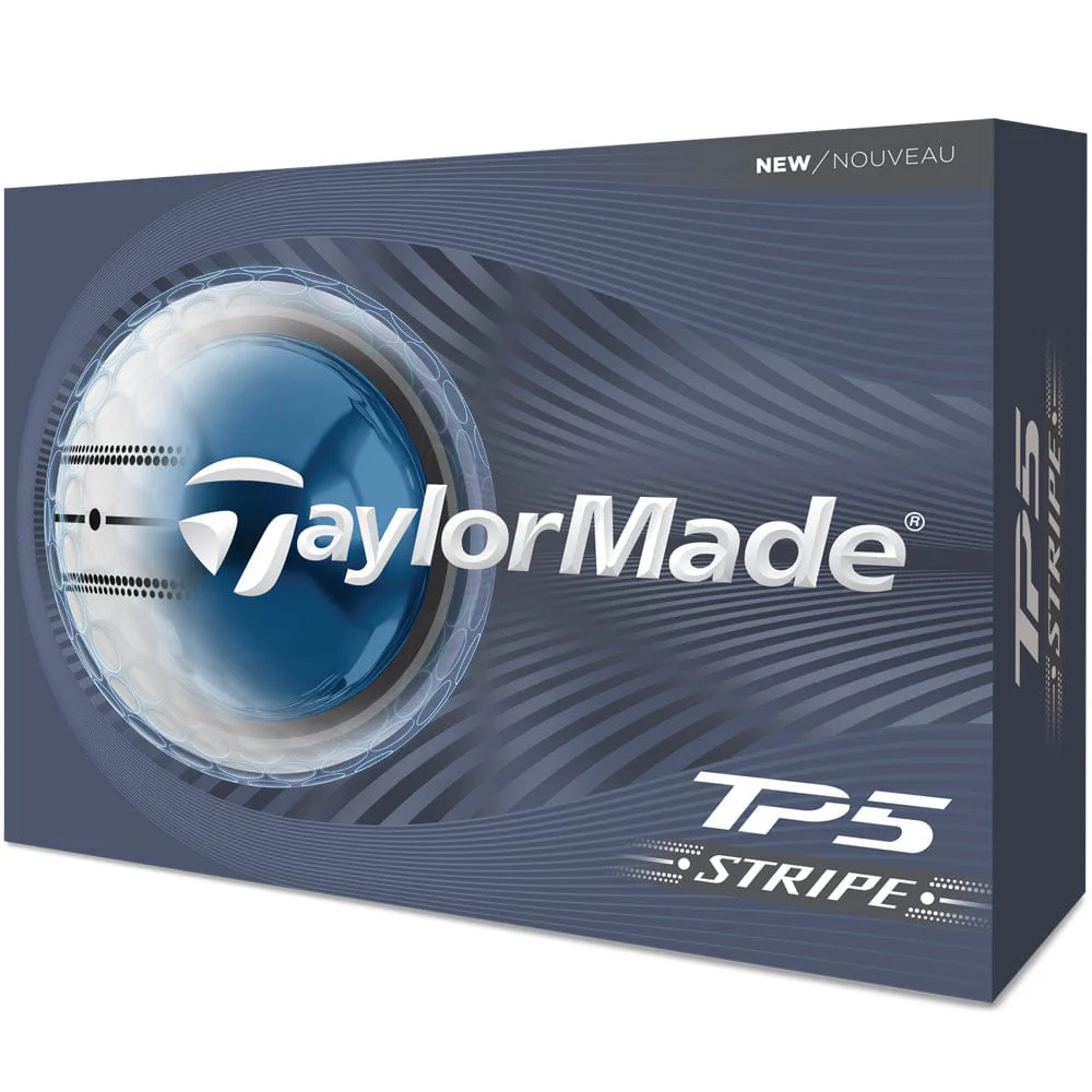 TaylorMade TP5 Stripe Golf Balls - White - 12 Pack - Image 7
