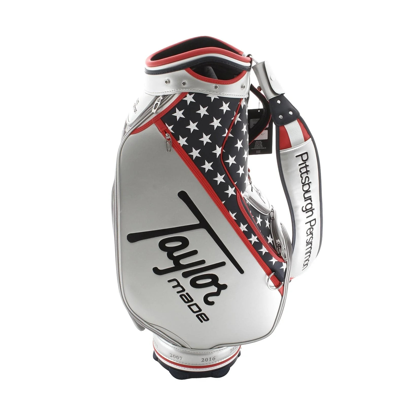 TaylorMade US Open 2025 Cart Bag - Grey/Red/White/Blue - Image 3