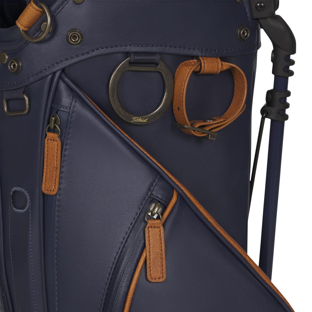 Titleist Links Legend Members Stand Bag - Navy/Palomino/Antique Brass - Image 5