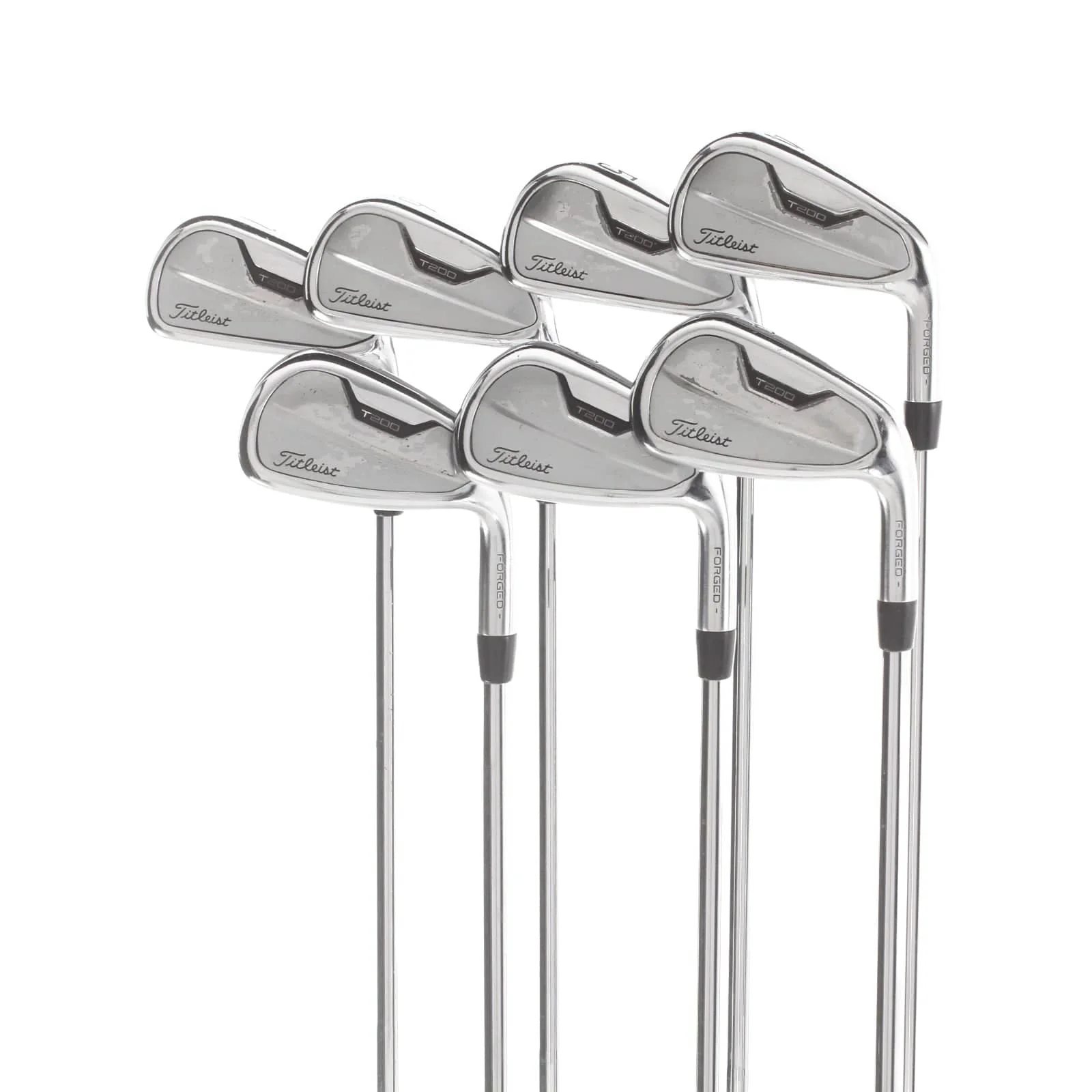 Titleist T200 Steel Mens Right Hand Irons 4-PW Stiff - AMT Tour White