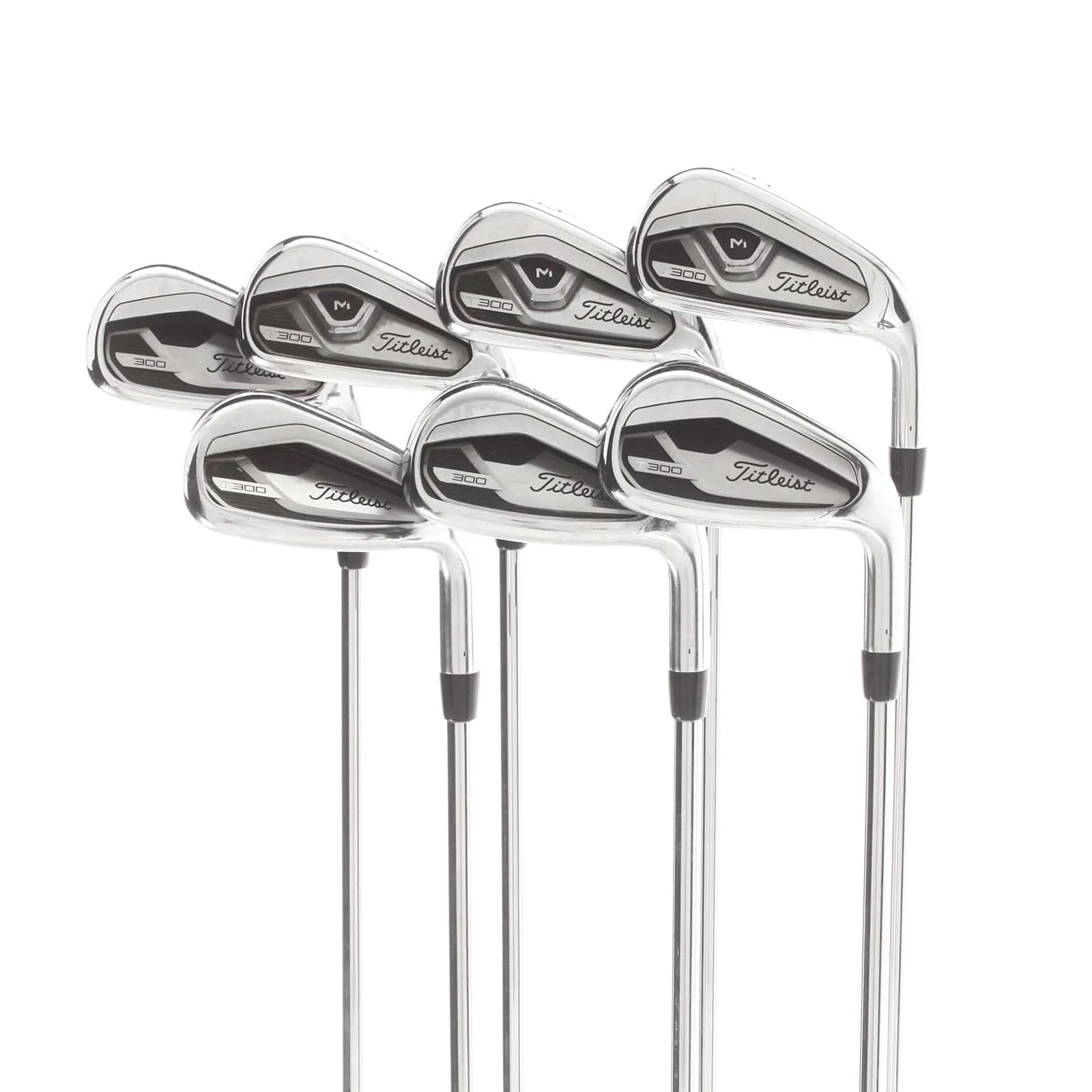 Titleist T300 Steel Mens Right Hand Irons 5-GW Stiff - AMT Black