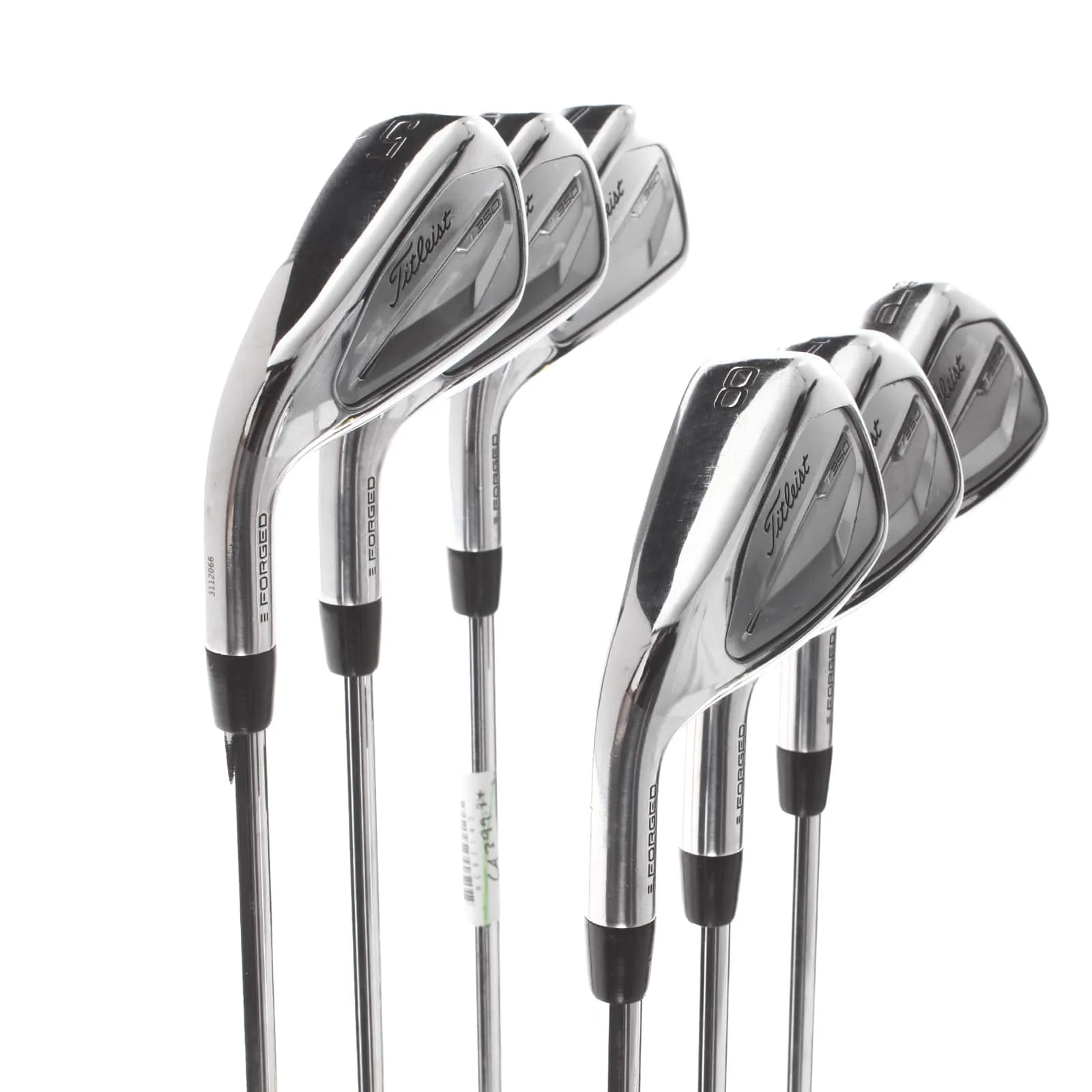 Titleist T350 Steel Mens Left Hand Irons 5-PW Regular - True Temper AMT Red - Image 2