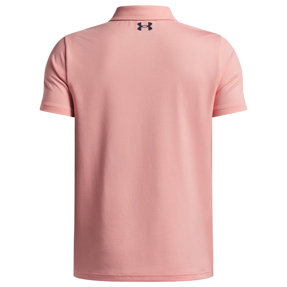 Under Armour Boys Matchplay Polo Shirt - Posh Pink/Midnight Navy - Image 2