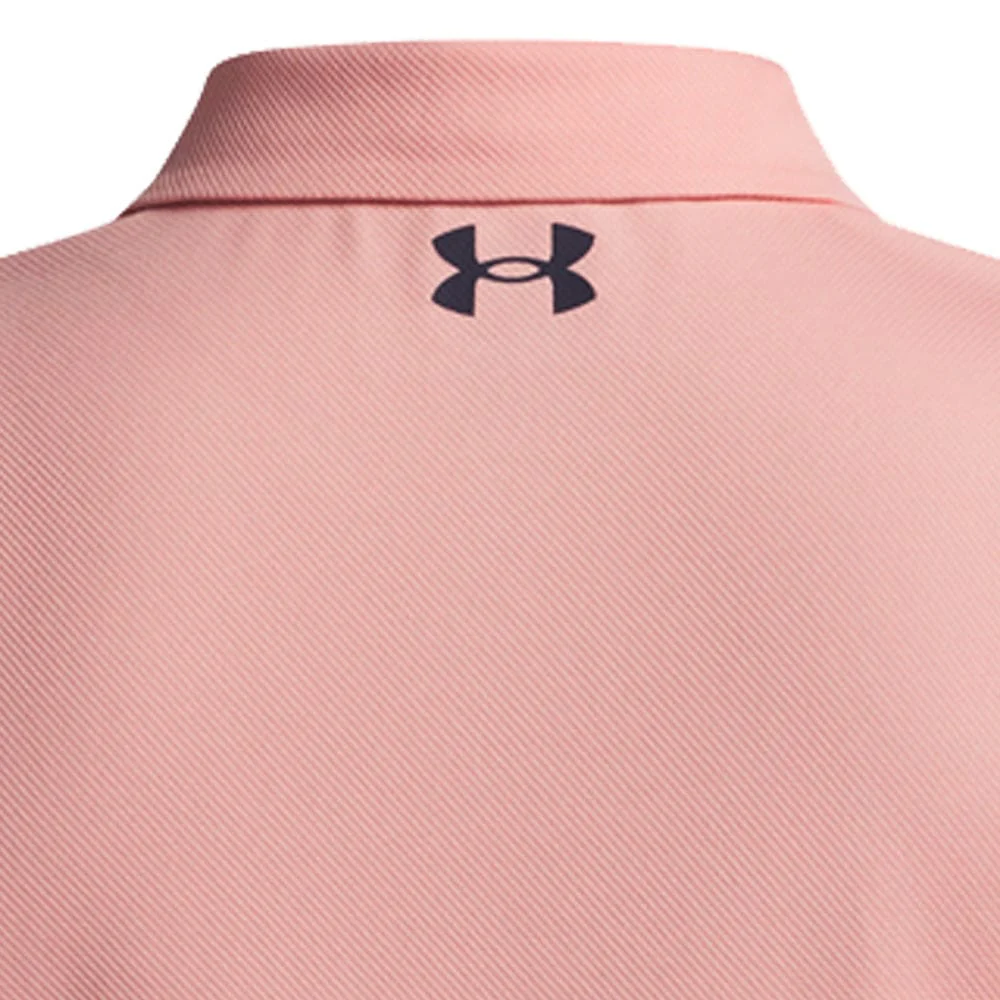 Under Armour Boys Matchplay Polo Shirt - Posh Pink/Midnight Navy - Image 4