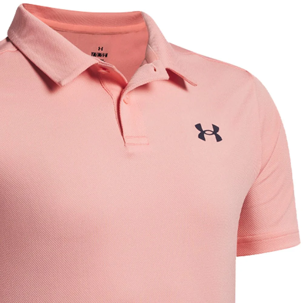 Under Armour Boys Matchplay Polo Shirt - Posh Pink/Midnight Navy - Image 5