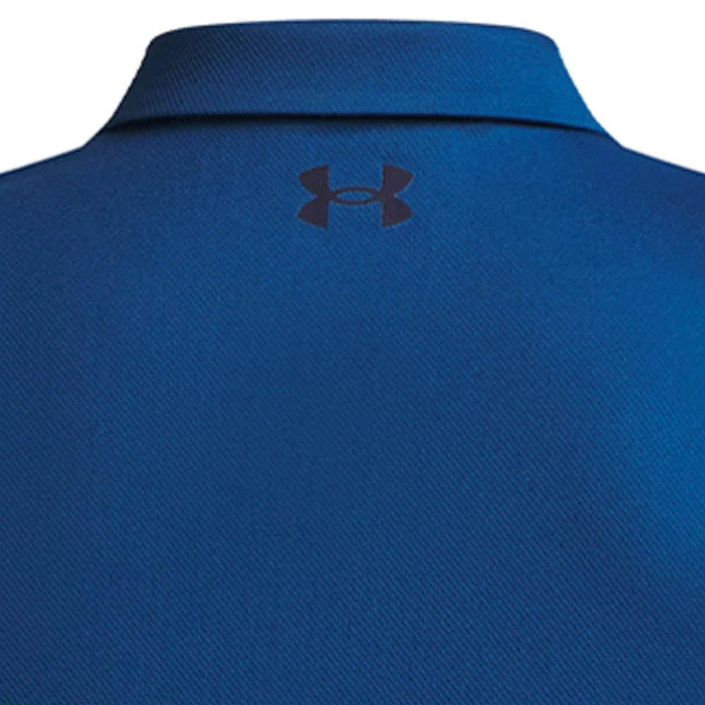 Under Armour Boys Matchplay Polo Shirt - Varsity Blue/Midnight Navy - Image 5