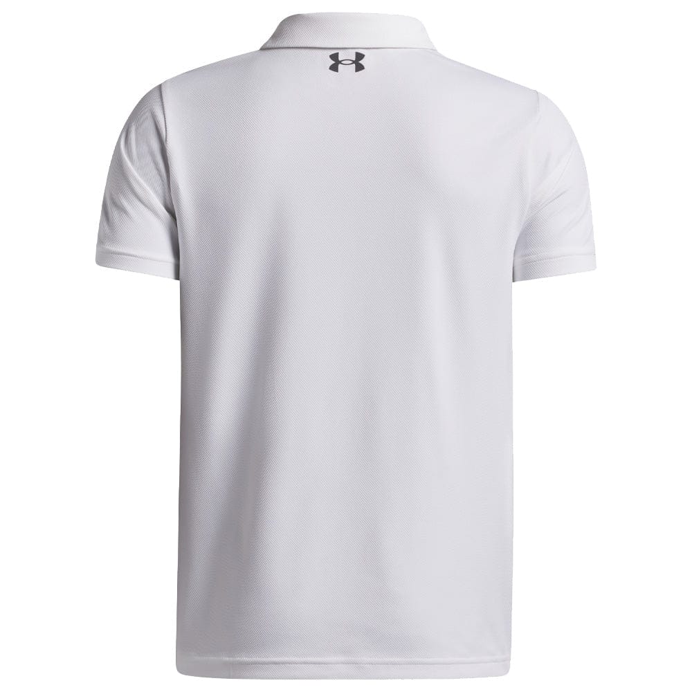 Under Armour Boys Matchplay Polo Shirt - White/Castlerock - Image 2