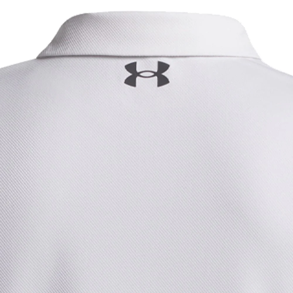 Under Armour Boys Matchplay Polo Shirt - White/Castlerock - Image 5