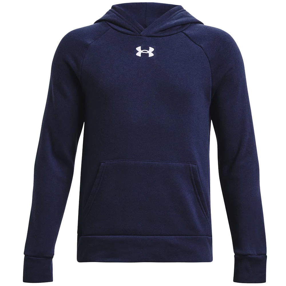 Under Armour Boys' Rival Fleece Hoodie - Midnight Navy/White