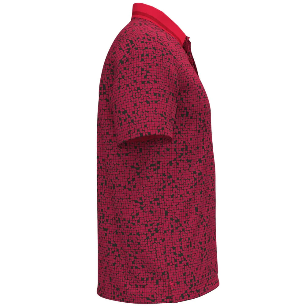 Under Armour Drive Chill Printed Polo Shirt - Racer Red/Black - Image 4