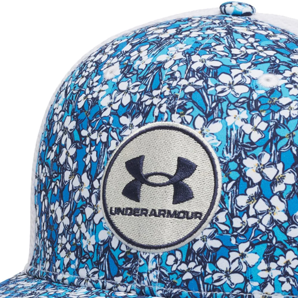 Under Armour Drive Mid Straight Cap - White/Summit White - Image 3