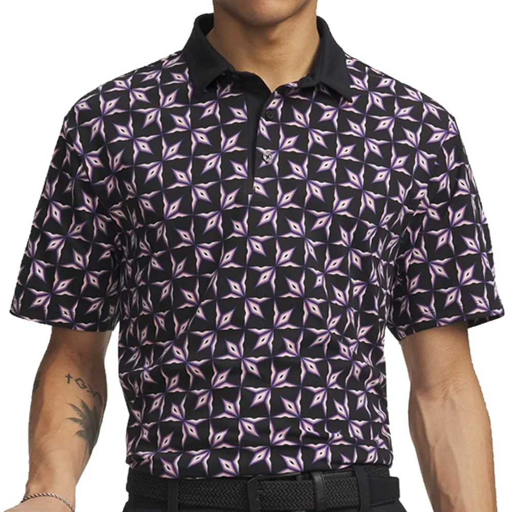Under Armour ArmourDry Printed Polo Shirt - Black/Posh Pink/White