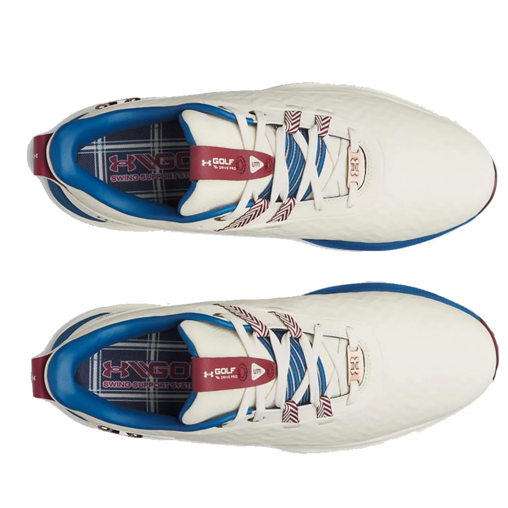 Under Armour Drive Pro Clone Limited Edition Waterproof Spiked Shoes - White/Ivory Dune/Metallic Copper Ore - Image 3