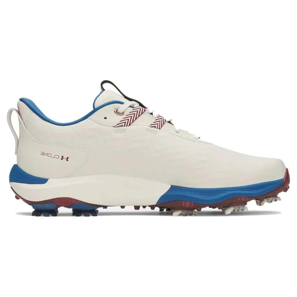 Under Armour Drive Pro Clone Limited Edition Waterproof Spiked Shoes - White/Ivory Dune/Metallic Copper Ore - Image 5
