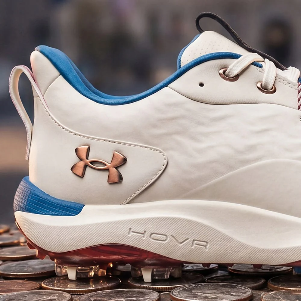 Under Armour Drive Pro Clone Limited Edition Waterproof Spiked Shoes - White/Ivory Dune/Metallic Copper Ore - Image 7