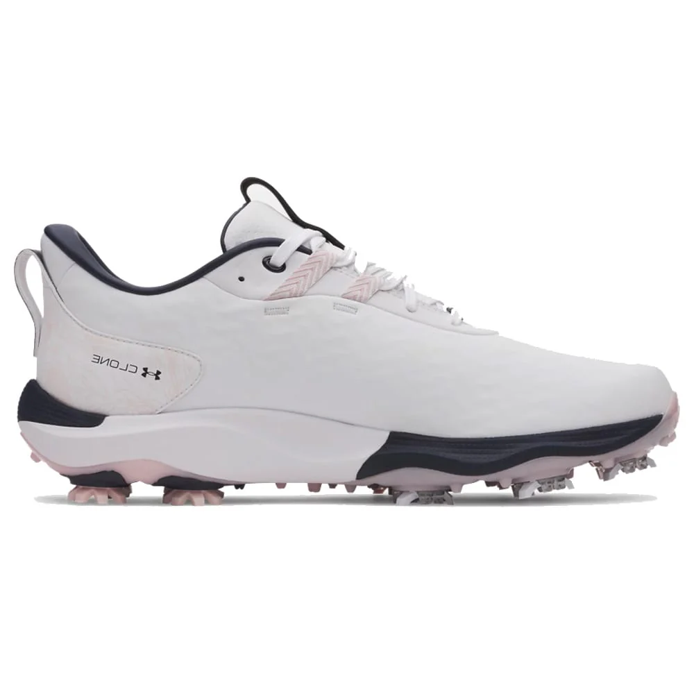 Under Armour Drive Pro Clone Limited Edition Waterproof Spiked Shoes - White/White/Midnight Navy - Image 5