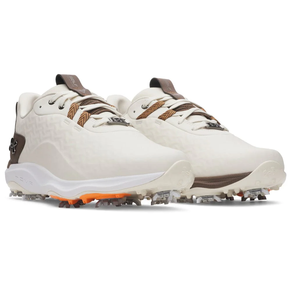 Under Armour Drive Pro Clone Waterproof Spiked Shoes - Stone/Gridiron Brown/Metallic Gun Metal - Image 3