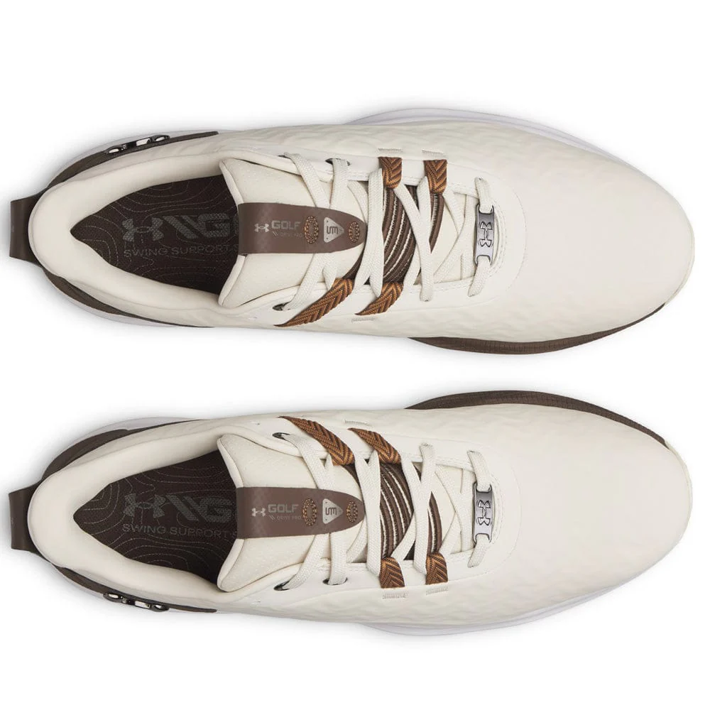 Under Armour Drive Pro Clone Waterproof Spiked Shoes - Stone/Gridiron Brown/Metallic Gun Metal - Image 5