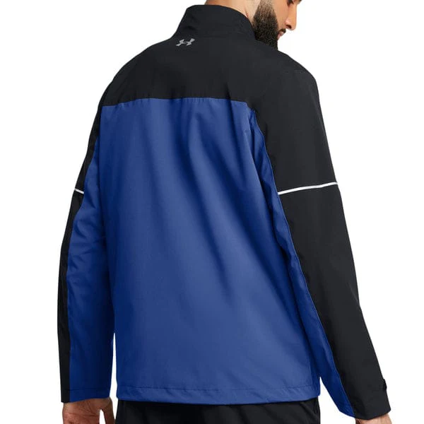 Under Armour Drive Rain Waterproof Suit - Black/Tech Blue + Black - Image 3