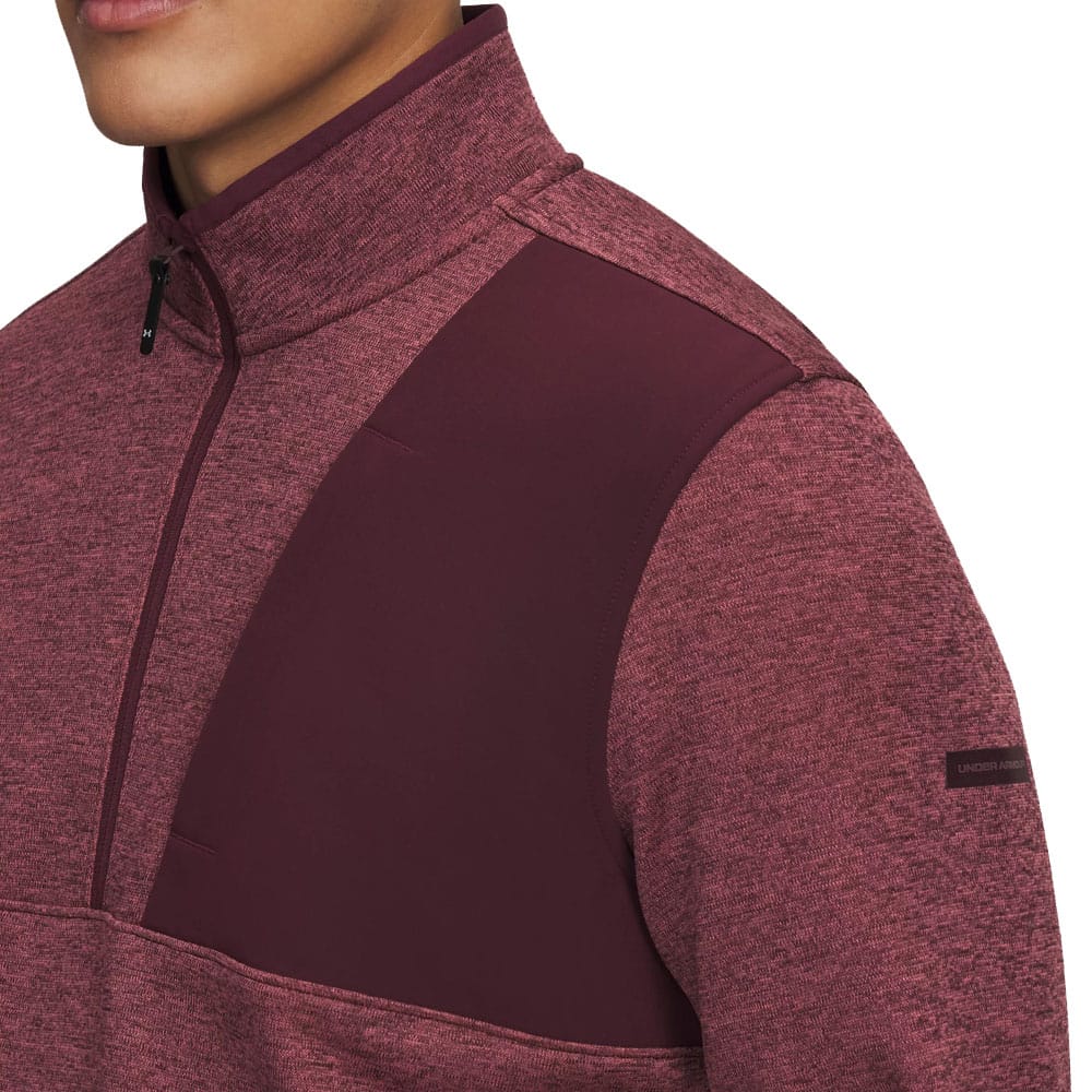 Under Armour Drive Sweaterfleece 1/2 Zip Pullover - Dark Maroon - Image 3