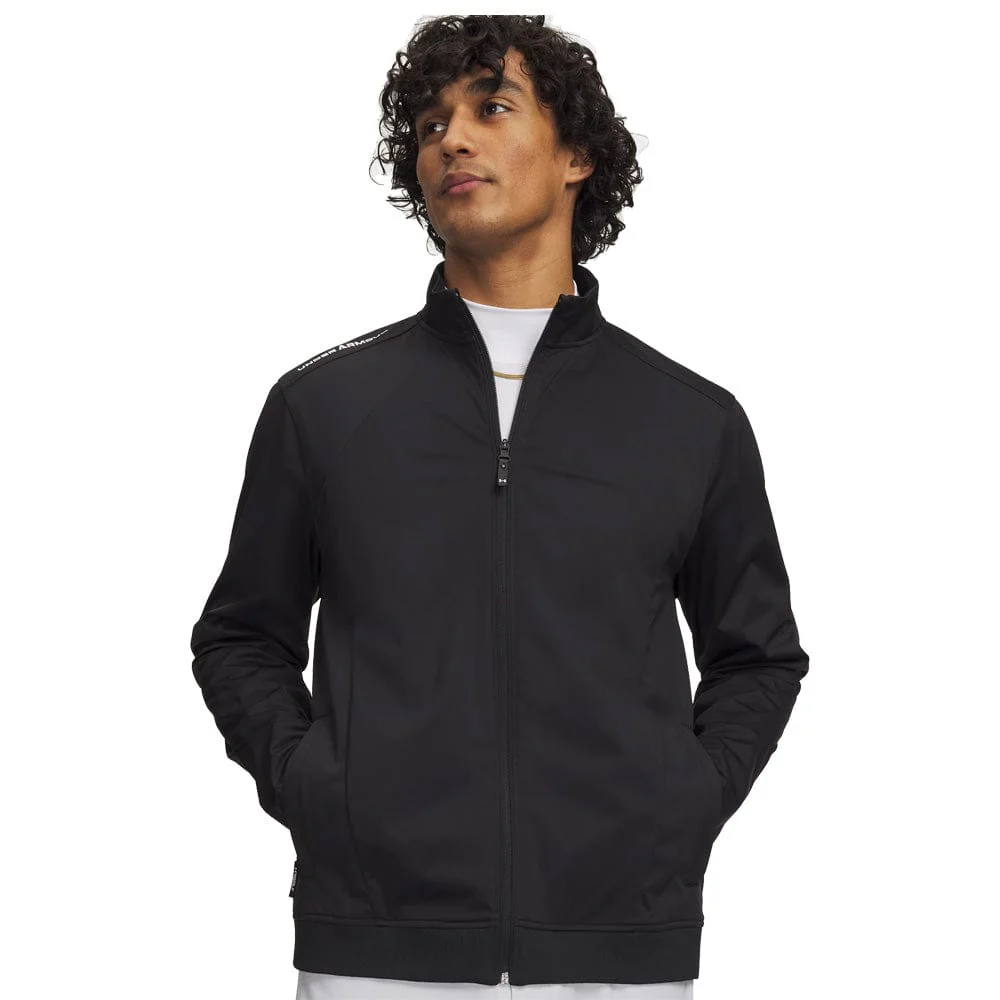 Under Armour Drive Wind Full Zip Top - Black/Black/White - Image 4