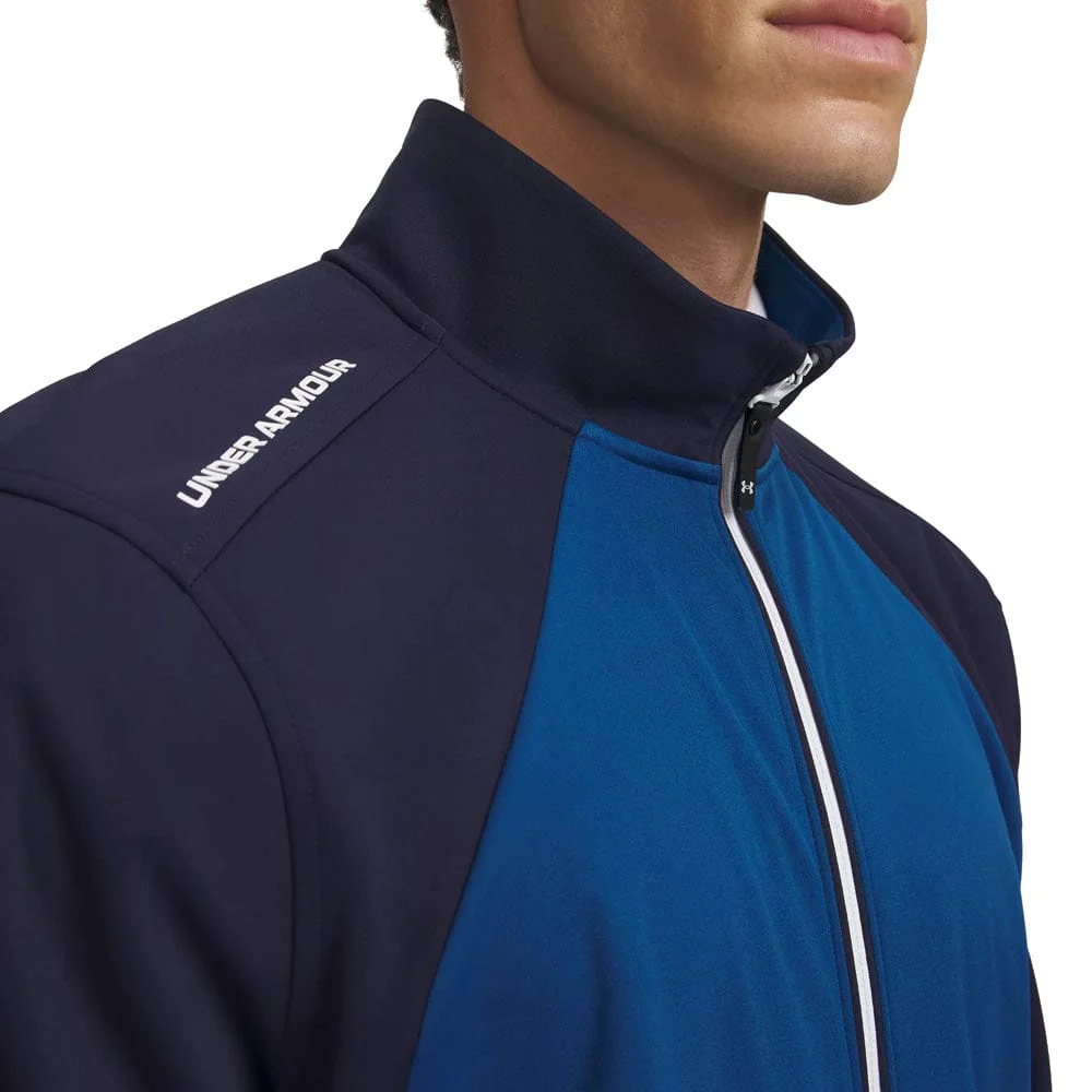 Under Armour Drive Wind Full Zip Top - Midnight Navy/Varsity Blue/White - Image 3