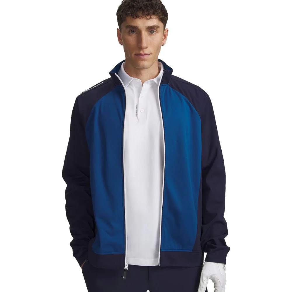 Under Armour Drive Wind Full Zip Top - Midnight Navy/Varsity Blue/White - Image 4