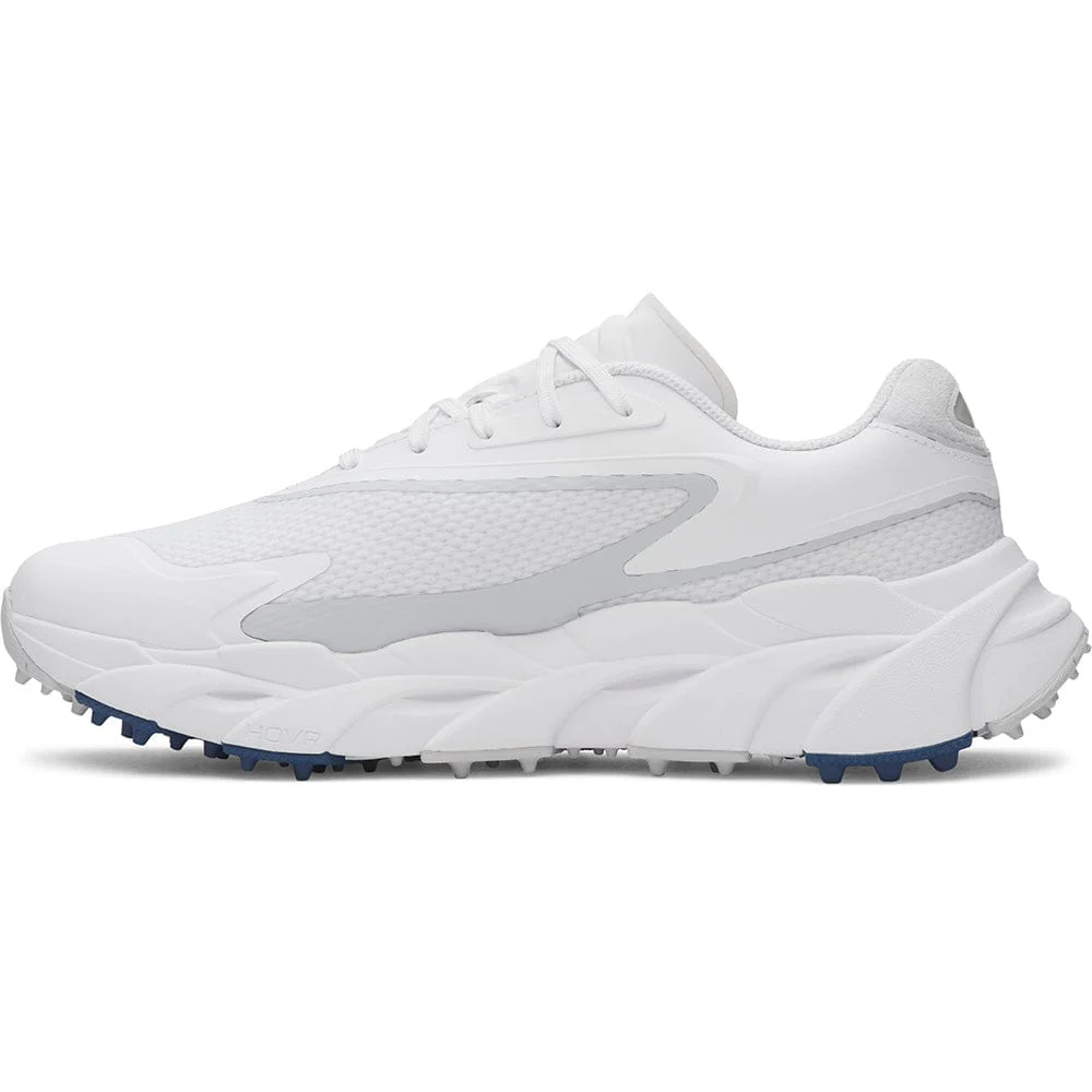Under Armour Halo Hybrid Waterproof Spikeless Shoes - White/White/Metallic Silver - Image 3