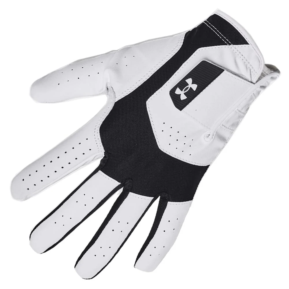 Under Armour Iso-Chill Cabretta Leather Golf Glove - Black/White - 3-Pack - Image 2